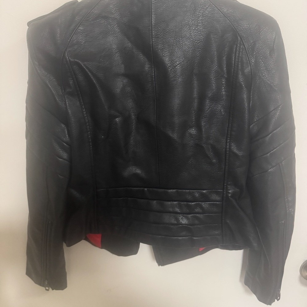 Zara Black Leather Women's Jacket - Picture 3 of 3